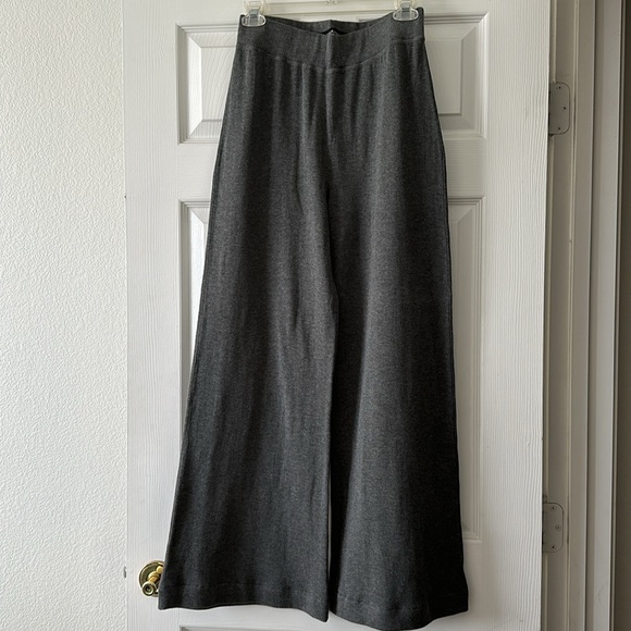 Peruvian Connection Charcoal Wide Leg Cotton Pants Size Small - Picture 4 of 5